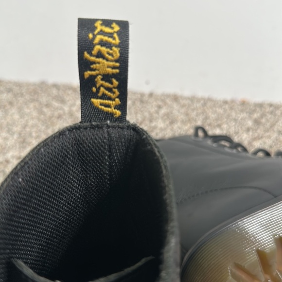 Dr. Marten's black lace up moto boots size 8  punk grange - Picture 9 of 11